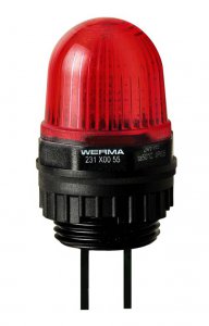 Micro LED Trvalo-svietiaci maják EM 24V DC RD
