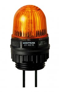 LED Trvalo-svietiaci maják EM 12V DC YE